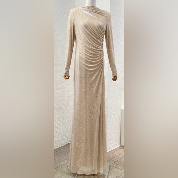 Elegant Cream Long Sleeve Dress self portrait style Elegant Cream Long Sleeve Dress self portrait style